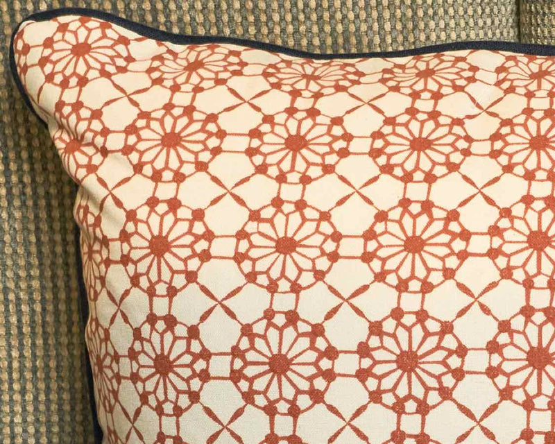 Eastern Accents Pasha  Persimmon & White Design Accent Pillow