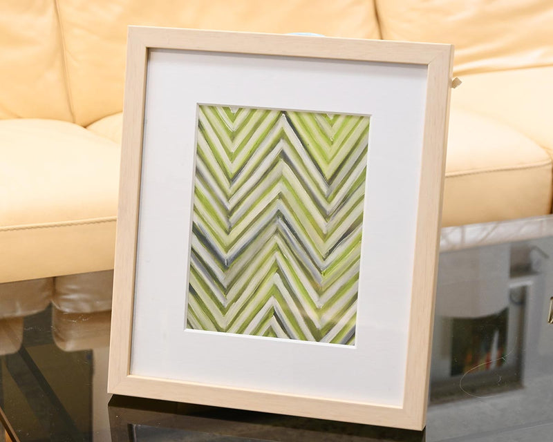 Pottery Barn 'Companion' Wall Decor Chevron Pattern w/hues of greens