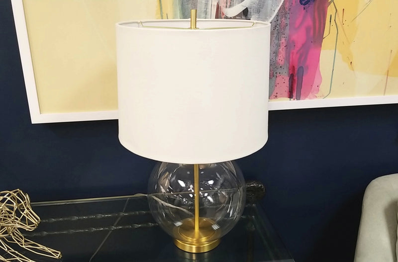 Gold & Glass Globe Table Lamp