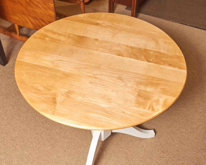 Maple Round White Painted Pedestal Dining Table