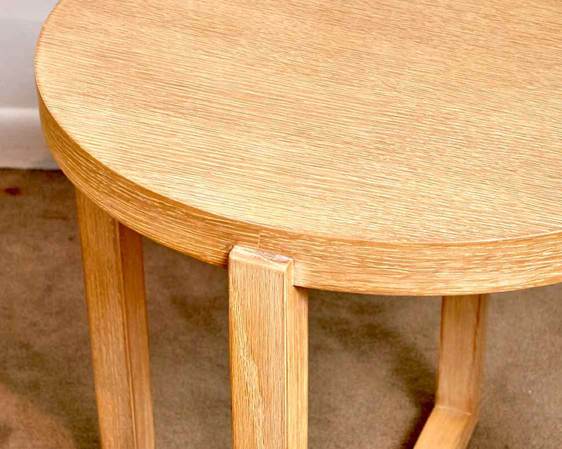 Serena and Lily Natural Light Round Side Table