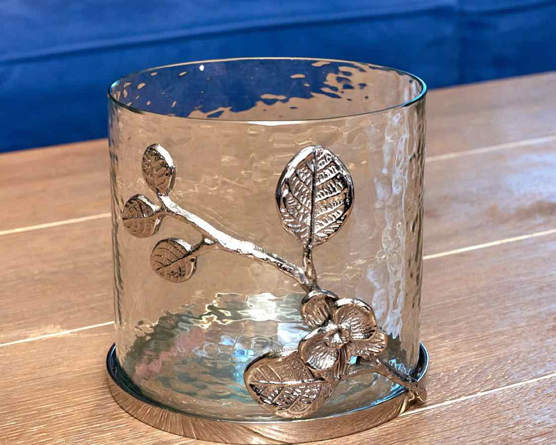 Zodax Ripple Glass With Silver Accents Vase