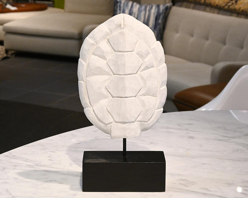 Ivory Tortoise Shell Sculpture on Platform
