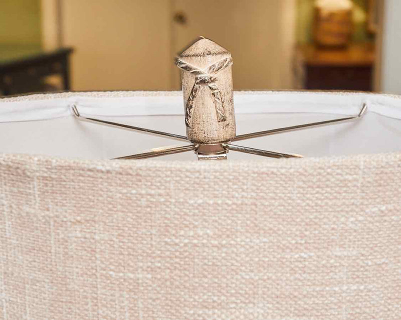 Bokava Nautical Anchor With Woven Fabric Shade Table Lamp