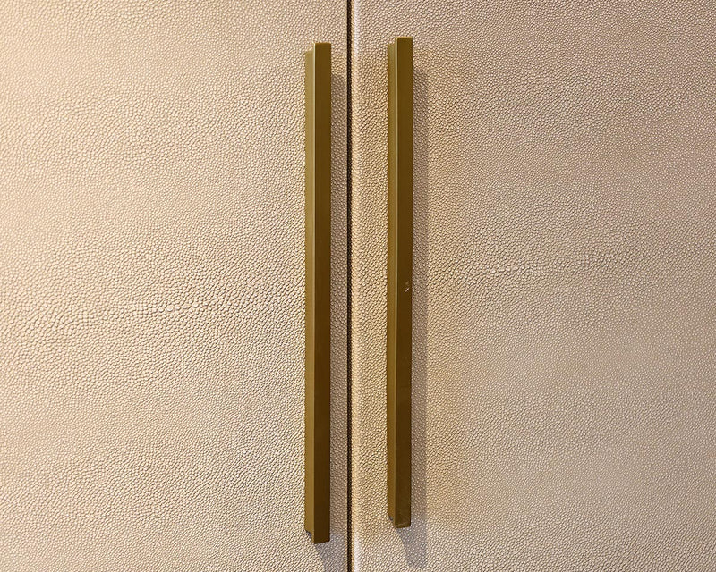 Shagreen Ivory 2 Door Armoire with Shelves