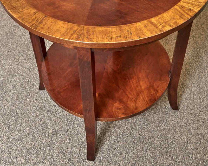 Round Banded Mahogany Side Table
