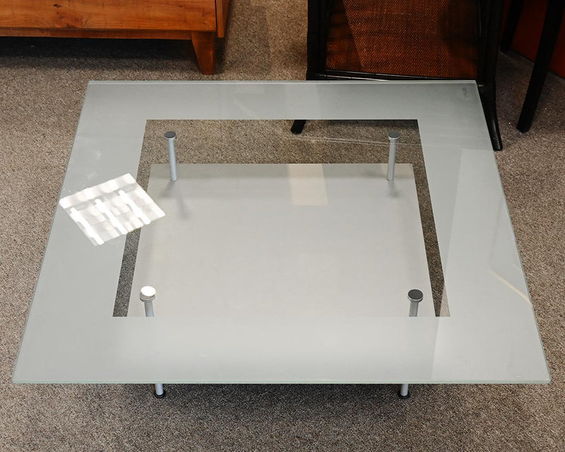 Cassina Cocktail Square Glass Cocktail Table