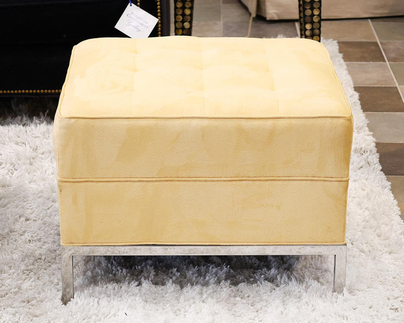 Butter Yellow Untrasuede Ottoman