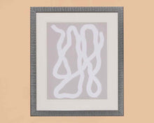 Naive Lines Cross  II Art Print In White Matt & Textured Black Frame