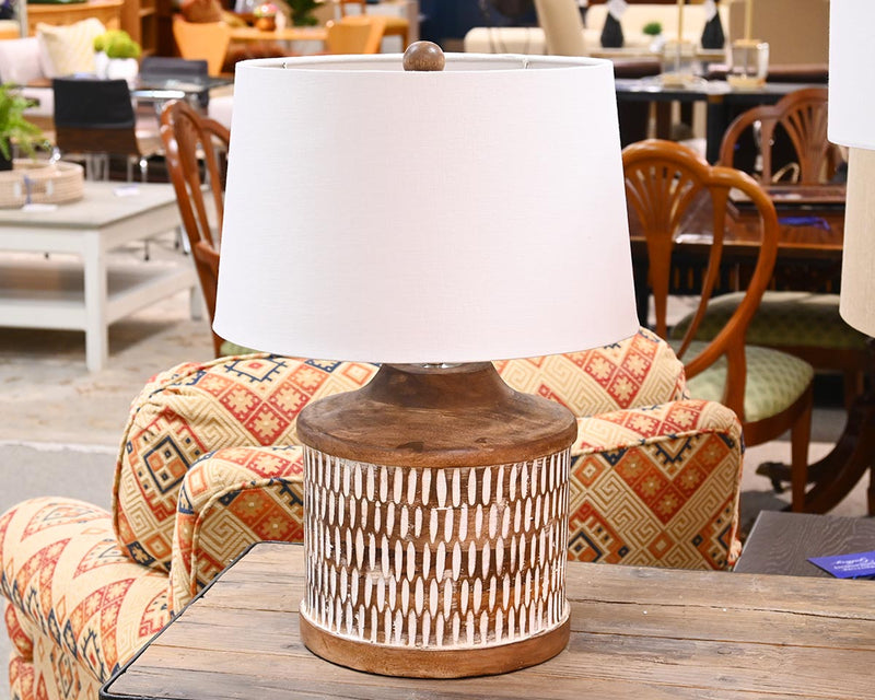 "Natural & White" Table Lamp