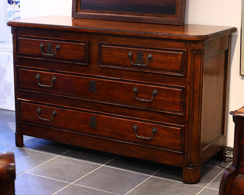 Ralph Lauren Mahogany 4 Drawer  Dresser with Ornate Pulls