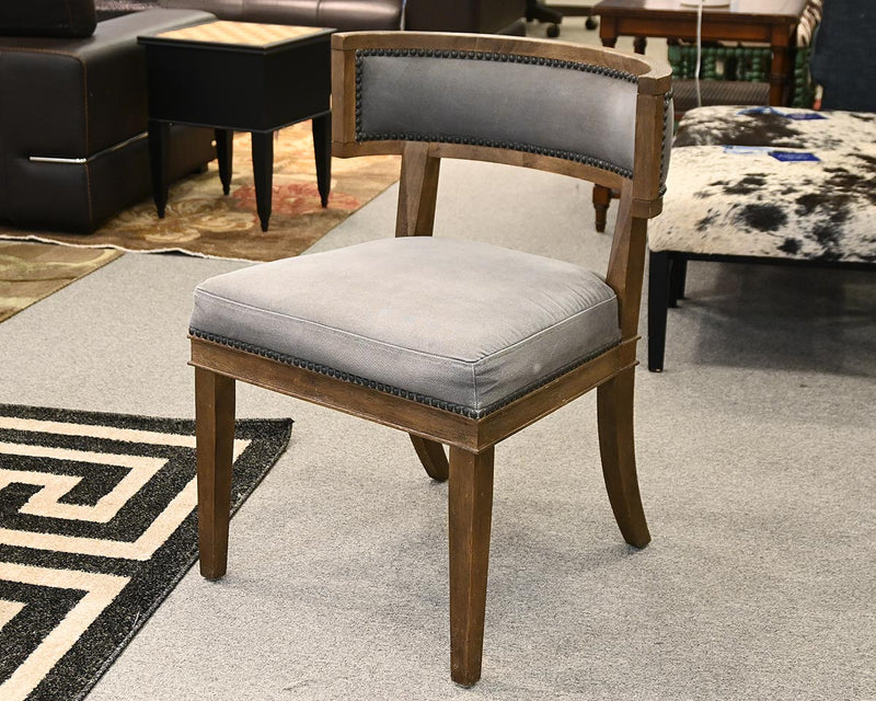 Pair of 4 Hands 'Carter' Dining Chairs in Dark Moon Canvas Upholstery
