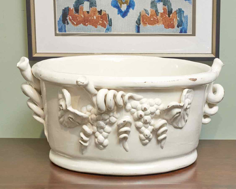 Ivory Glaze Ceramic Jardiniere