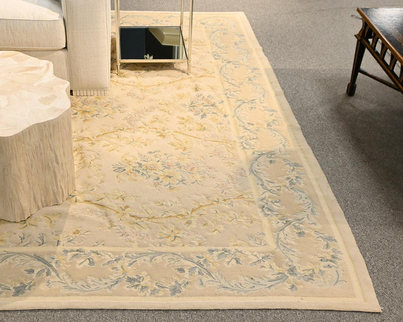 Stark Floral 10 x 14 Rug in Yellow & Light Teal