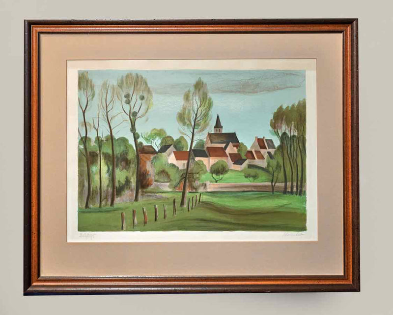 Maurice Mourlot Signed Lithograph 242/275 Framed & Matted Wall Decor