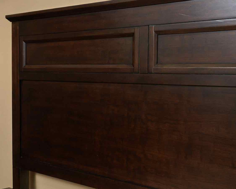 Espresso Panel Queen Bed Includes  Siderails & 3 Wooden Slats