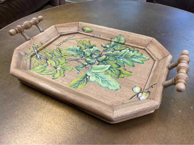 Victorian Small Octagonal Tray with Oak Leaf Motif