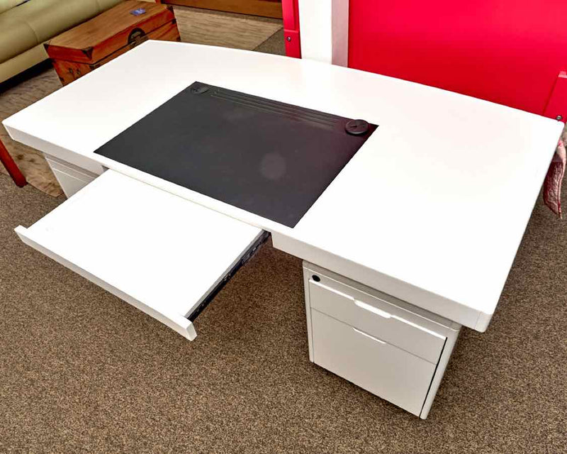 Zuri White Lacquer Desk