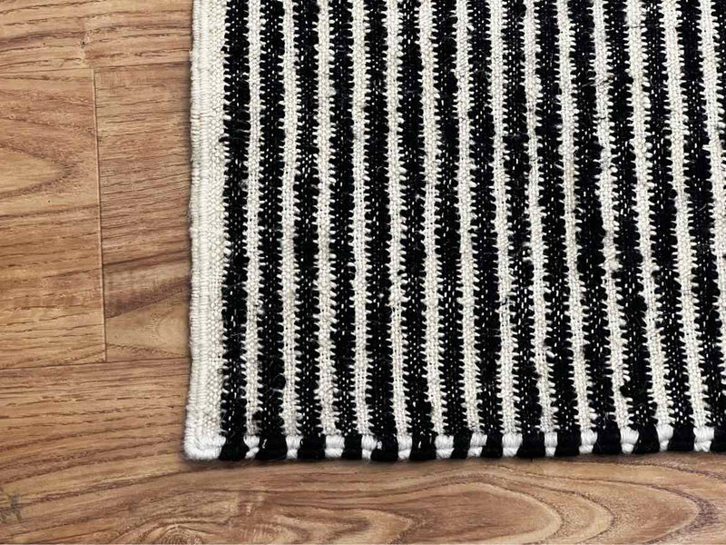 Nanimarquina 'Blur' Wool Rug in Black and Ivory