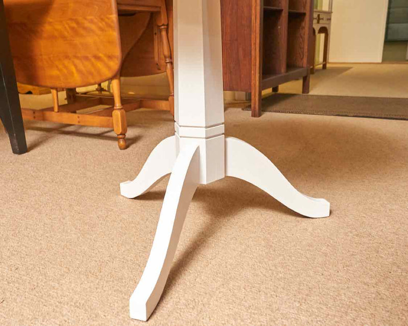 Maple Round White Painted Pedestal Dining Table