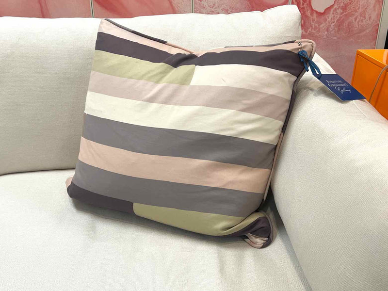 Pink/Purple/White Striped Pillow