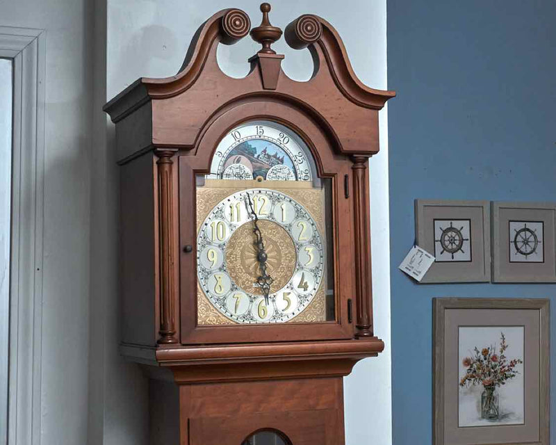 Seth Thomas Cherry Grandfather  Clock