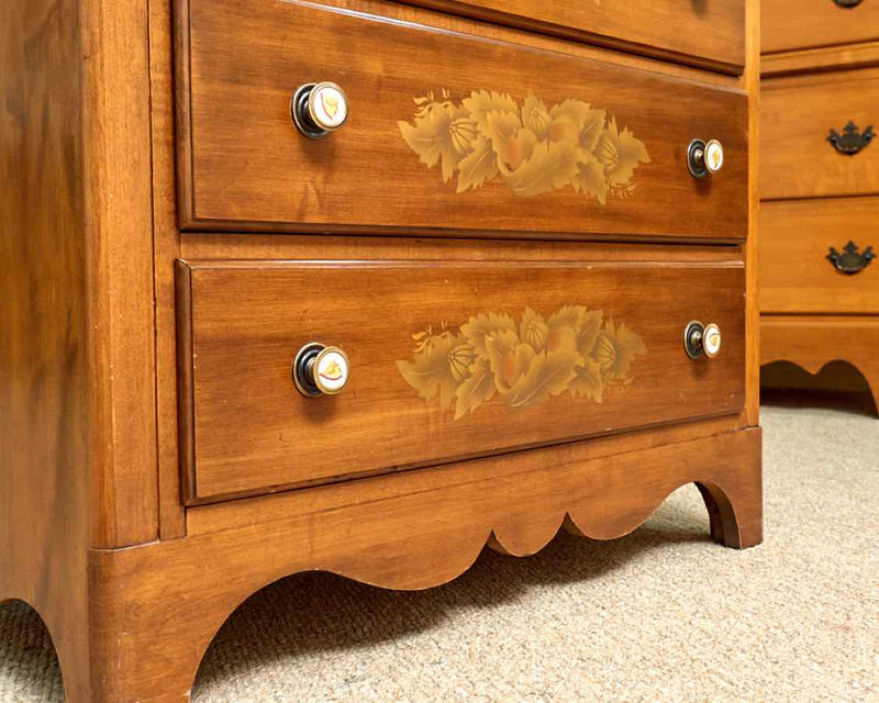 Hitchcock Maple 4 Drawer Chest with Stenciling