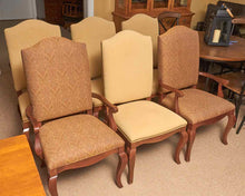 Set Of 6 Ethan Allen 2 Paisley Arm & 4 'Golden Rod' Upholstered i Dining Chairs