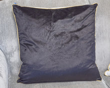 White Linen Accent Pillow with Green Lanterns & Navy Velvet