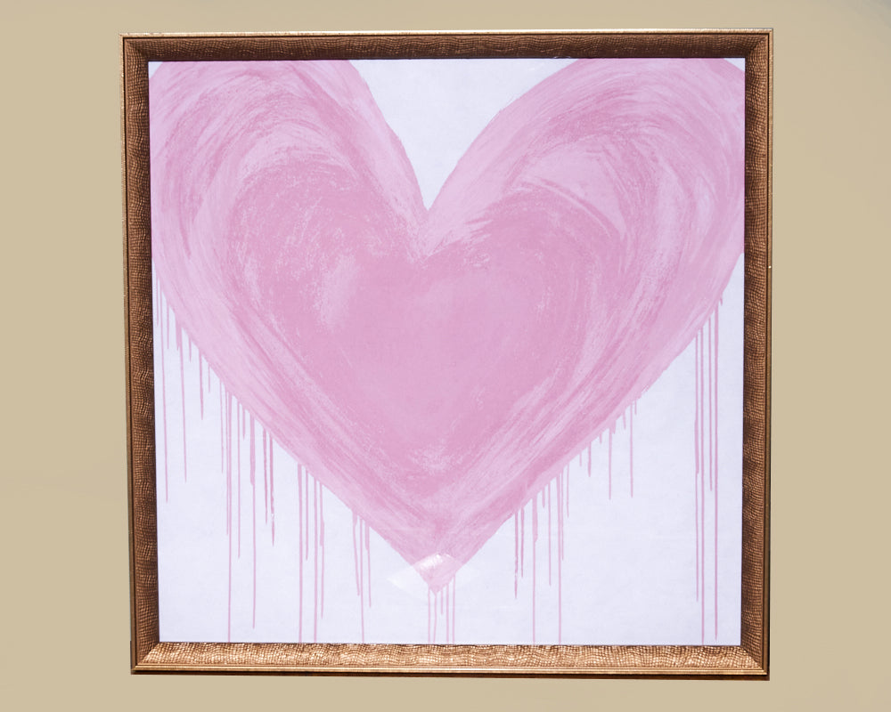 Framed Art Big Hearted Pink 13189