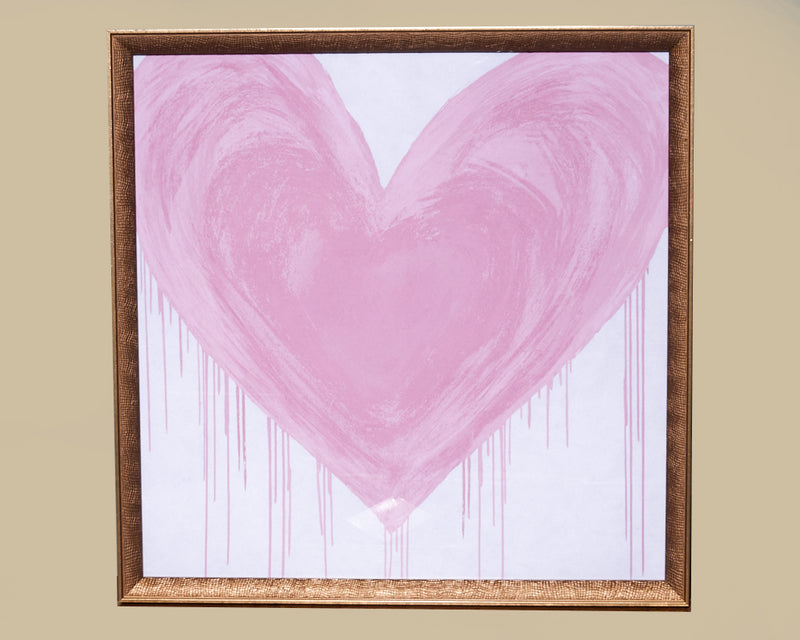 Framed Art Big Hearted Pink 13189