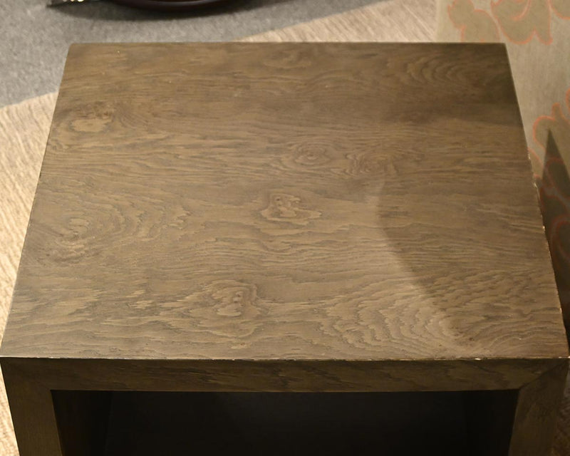 Pair of Oak Cube Side Tables