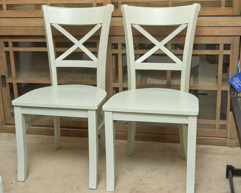Pair Of Boston Interiors  Brentwood Aged Driftwood Gray  Finish Dining Chairs