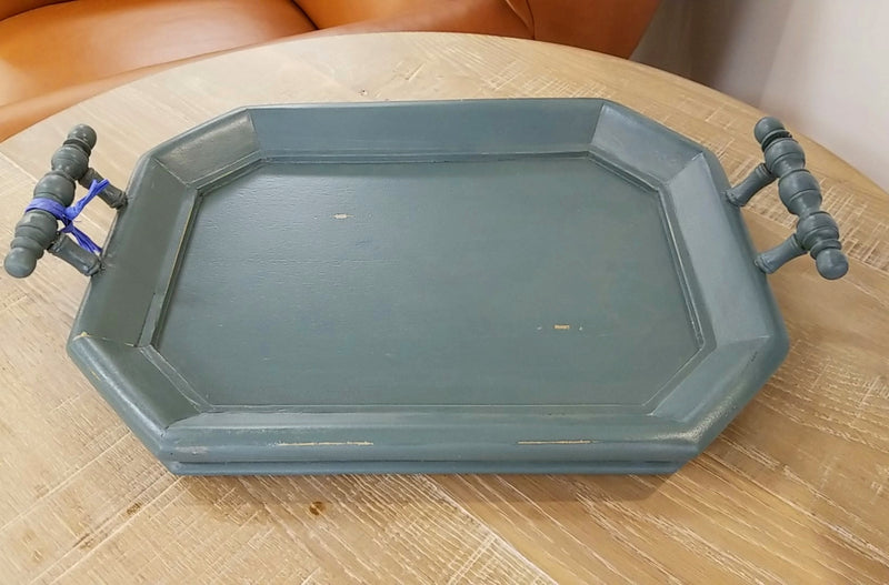 Victorian Small Octagonal Tray in Forest Green