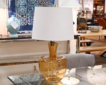 Colored Glass Gourd Shaped Table Lamp