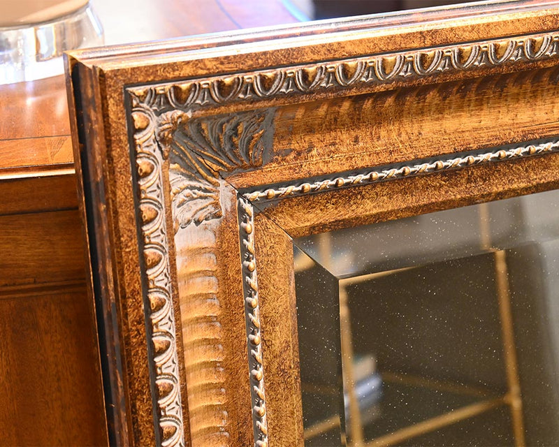 Gallery Framed Vibrant Gold Antiqued Finish with Wide Moulding