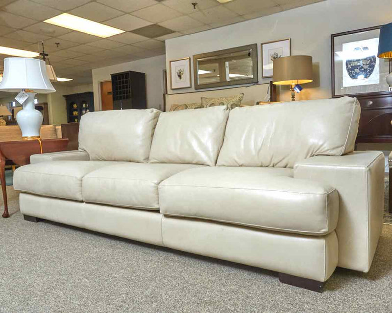 American Leather Curved Back Track Arm Sofa