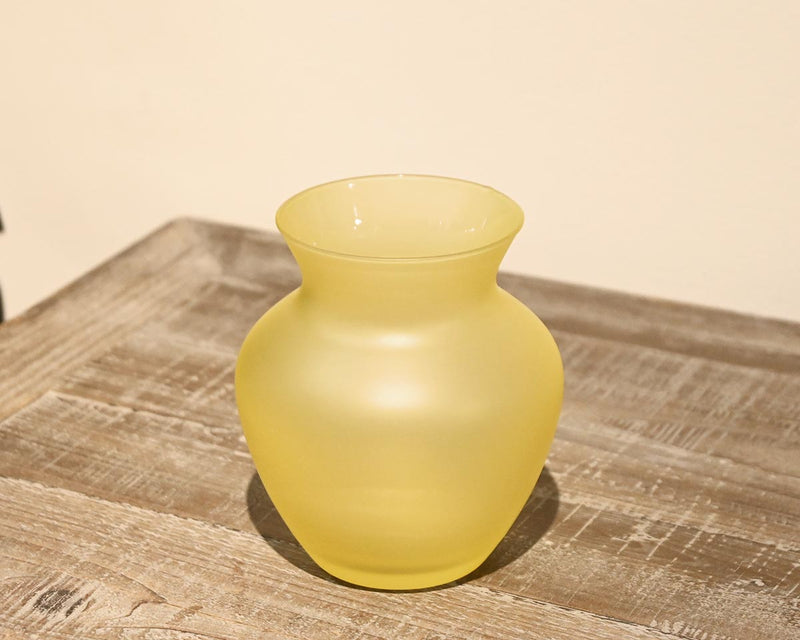 Small Opaque Yellow Vase