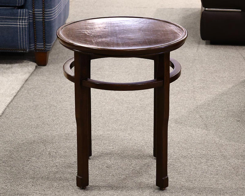 Round Accent Table with shelf