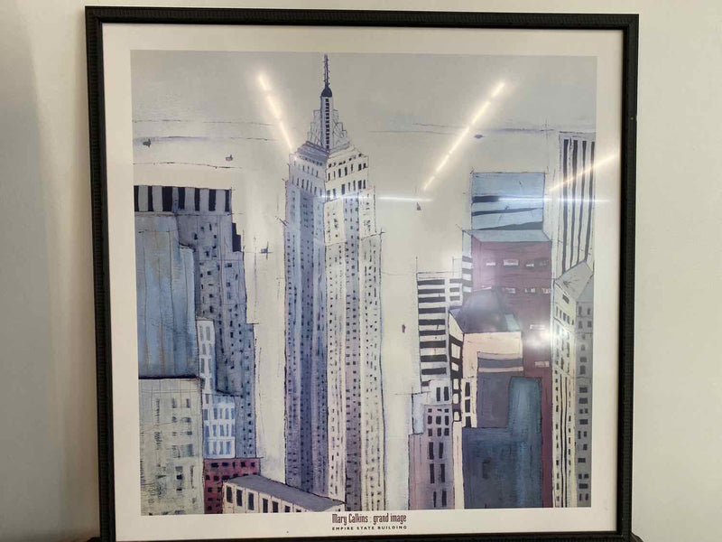 Framed Illustrated NYC Skyline
