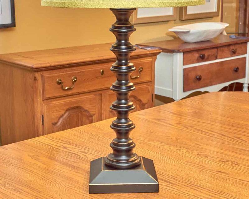 Dan Foley Black & Gold Metal Table Lamp Includes Green Shade