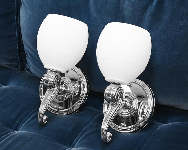 Pair of Chrome Wall Sconces
