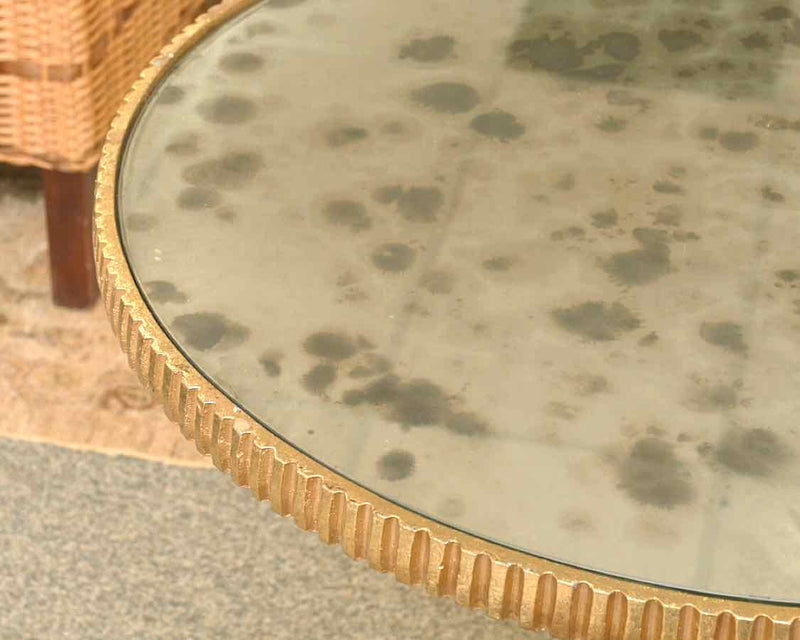 Round Distressed Side Table