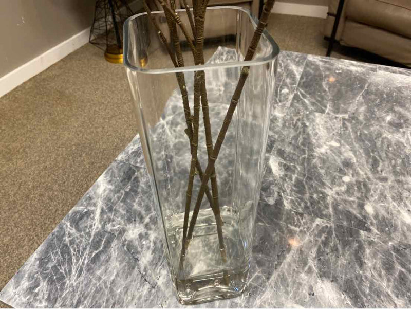 Olive Branch in Tall Glass Vase
