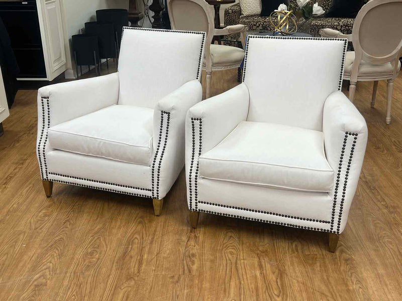 Pair of Restoration Hardware 'Marcel' Chairs