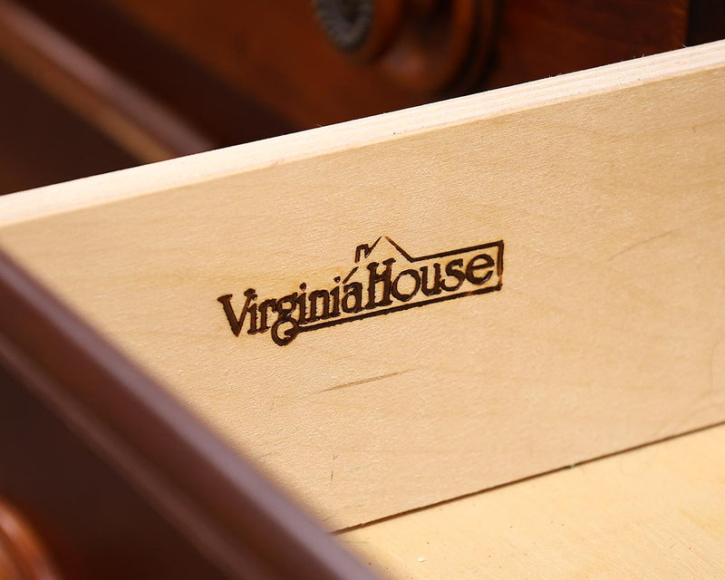 Virginia House Cherry  Sideboard with 2 Doors ,2 Drawers & Pane Glass Door