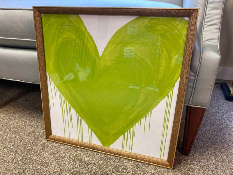 Framed Print: "Big Hearted (Chartreuse)"
