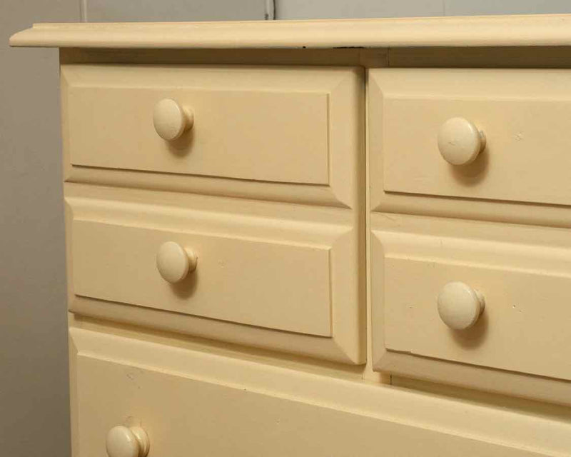 Cream Finish 7 Drawer Dresser