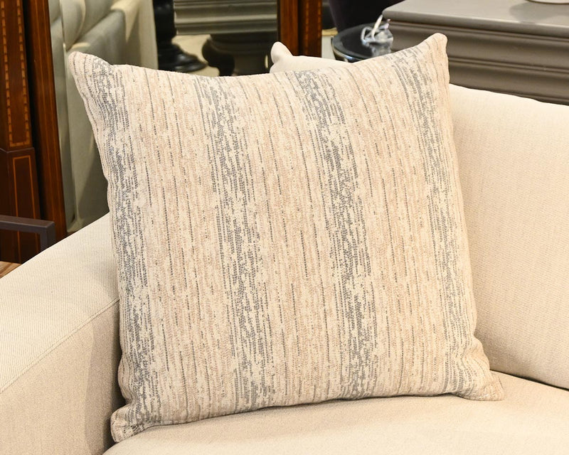 Gray & Beige Striped Oversized Square Throw Pillow