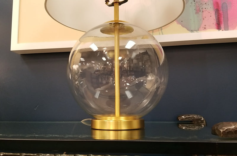 Gold & Glass Globe Table Lamp